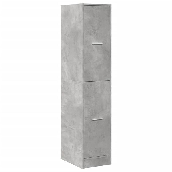 vidaXL Apothecary Cabinet Concrete Grey 30x41x144.5 cm Engineered Wood