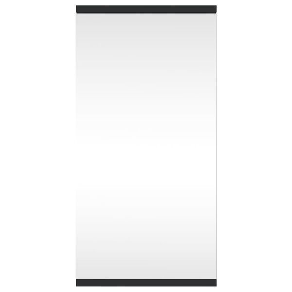 vidaXL Corner Bathroom Mirror Cabinet Black 30x24x60 cm