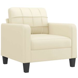 vidaXL Sofa Chair Cream 60 cm Faux Leather