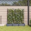 vidaXL Garden Planter 3 pcs Grey 120 x 40 x 125.5 cm Steel