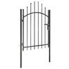 vidaXL Garden Gate "Woerden" Steel 1x1,25 m Black