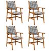 vidaXL Garden Chairs 4 pcs Solid Acacia Wood
