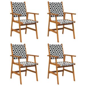 vidaXL Garden Chairs 4 pcs Solid Acacia Wood