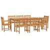 vidaXL 9 Piece Garden Dining Set Solid Wood Acacia