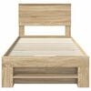 vidaXL Bed Frame with Headboard Sonoma Oak 90 x 200 cm Engineered Wood