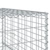 vidaXL Gabion Basket with Cover 400x100x150 cm Galvanised Iron