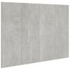 vidaXL Bed Headboard Concrete Grey 120x1,5x80 cm Engineered Wood