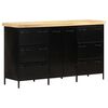 vidaXL Sideboard 140x38x76 cm Rough Mango Wood