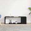 vidaXL TV Cabinet Set Black 100 x 24 x 63 cm Engineered Wood