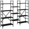 vidaXL Bookshelf Black 160x28.5x136.5 cm Engineered Wood