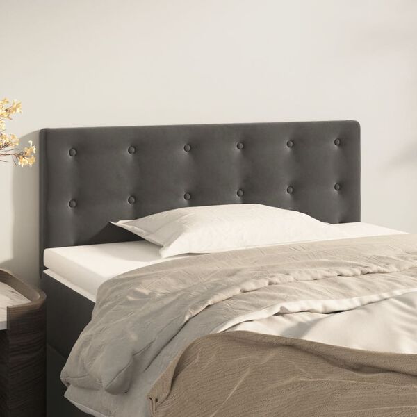 vidaXL Headboard Dark Grey 100 cm Velvet