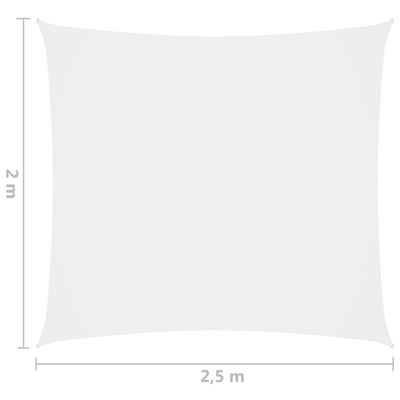 vidaXL Sunshade Sail Oxford Fabric Rectangular 2x2.5 m White