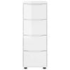 vidaXL Storage Cabinet High Gloss White 40 x 48 x 105 cm