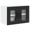 vidaXL Kitchen Cabinet with Storage Kalmar 2 pcs Black 60 x 31 x 40 cm