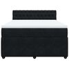 vidaXL Box Spring Bed with Mattress Black Double Velvet