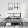 vidaXL Metal Bed Frame without Mattress with Headboard Black 150x200cm