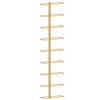 vidaXL Wall-mounted Wine Rack for 9 Bottles Gold Iron