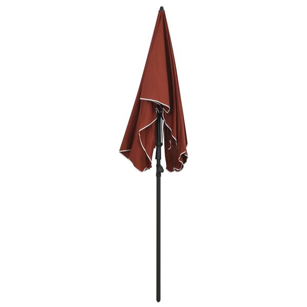 vidaXL Garden Parasol with Pole 200x130 cm Terracotta
