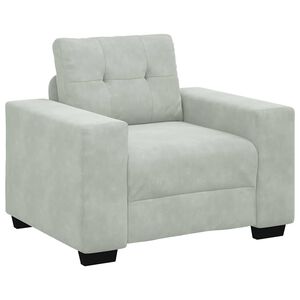 vidaXL Sofa Chair Light Grey 100x78x80 cm Velvet