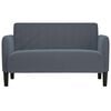 vidaXL Loveseat Sofa Dark Grey 109 cm Velvet