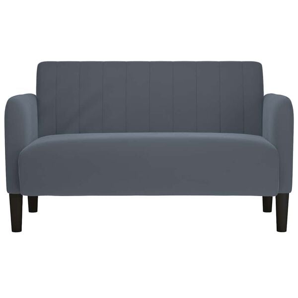 vidaXL Loveseat Sofa Dark Grey 109 cm Velvet