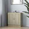 vidaXL Book Cabinet Sonoma Oak 82,5x30,5x80 cm Engineered Wood