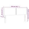 vidaXL Headboards Dark Grey 144x5x78/88 cm Fabric