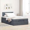 vidaXL Ottoman Bed with Mattress Dark Grey King Single Velvet
