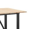 vidaXL Dining Table O-Frame 140x80x75 cm Solid Wood Pine and Steel