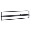 vidaXL Towel Rack Black 95x25x22 cm Iron