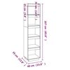 vidaXL Book Cabinet/Room Divider White 40x35x167 cm Solid Wood Pine