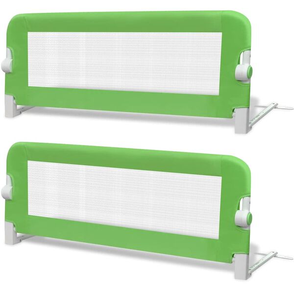 vidaXL Toddler Safety Bed Rail 2 pcs Green 102x42 cm