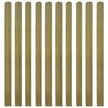 vidaXL Impregnated Fence Slats 10 pcs Wood 140 cm