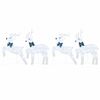 vidaXL LED Reindeers 4 pcs Silver Fabric