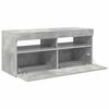vidaXL TV Cabinet with LED Lights Concrete Grey 90x35x40 cm