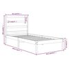 vidaXL Bed Frame without Mattress 90x190 cm Single Solid Wood