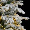 vidaXL Artificial Hinged Christmas Tree 300 LEDs & Flocked Snow 240 cm