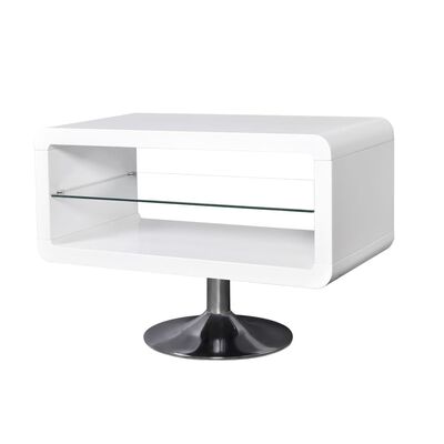 LED High Gloss White TV Stand 80 cm
