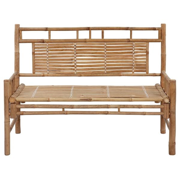 vidaXL Garden Bench with Cushion 120 cm Bamboo