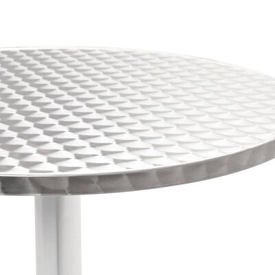 vidaXL Garden Table Silver 60x70 cm Aluminium