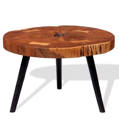 vidaXL Log Coffee Table Solid Acacia Wood (55-60)x40 cm