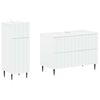 vidaXL 2 Piece Bathroom Cabinet Set ZWOLLE White Engineered Wood