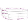 vidaXL Box Spring Bed with Mattress Dark Grey 153x203 cm Queen Size Fabric
