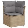 vidaXL 5 Piece Garden Sofa Set with Cushions Beige Poly Rattan