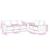 vidaXL 2 Piece Sofa Set with Cushions Cream Faux Leather
