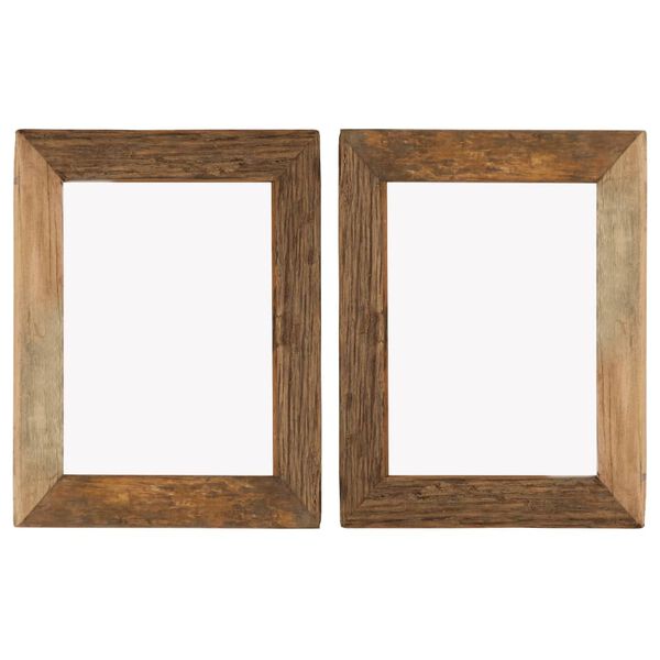 vidaXL Photo Frames 2 pcs 34x40 cm Solid Reclaimed Wood and Glass