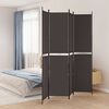 vidaXL 4-Panel Room Divider Brown 200x220 cm Fabric