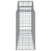 vidaXL Arched Gabion Baskets 9 pcs 200x50x80/100 cm Galvanised Iron
