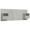 vidaXL Bed Headboard with Cabinets Concrete Grey Engineered Wood