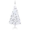 vidaXL Artificial Pre-lit Christmas Tree with Ball Set White 120 cm PVC